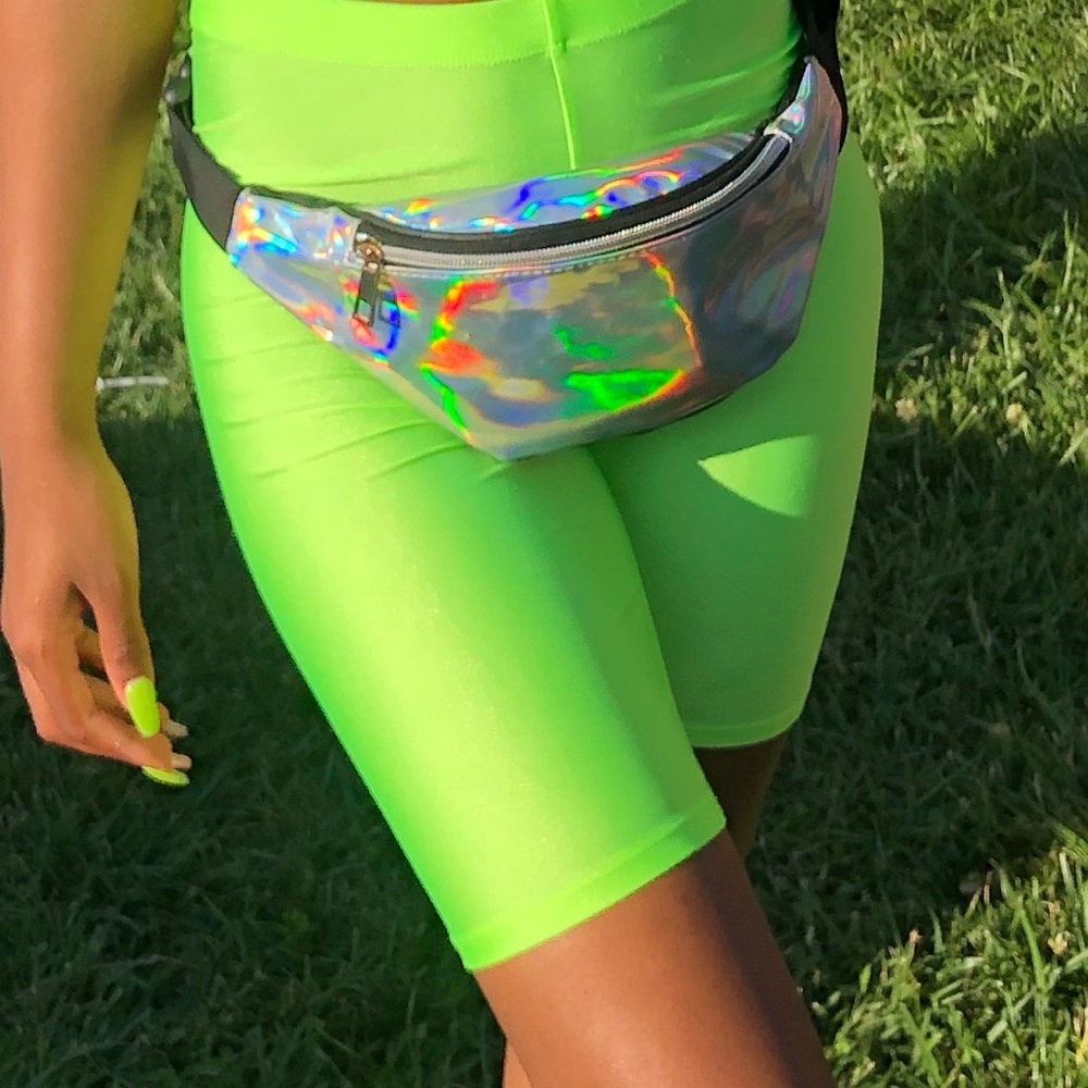 Neon Green Biker Shorts